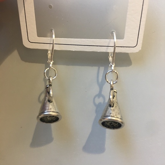 Megaphone Cheer Earrings - Picture 2 of 3